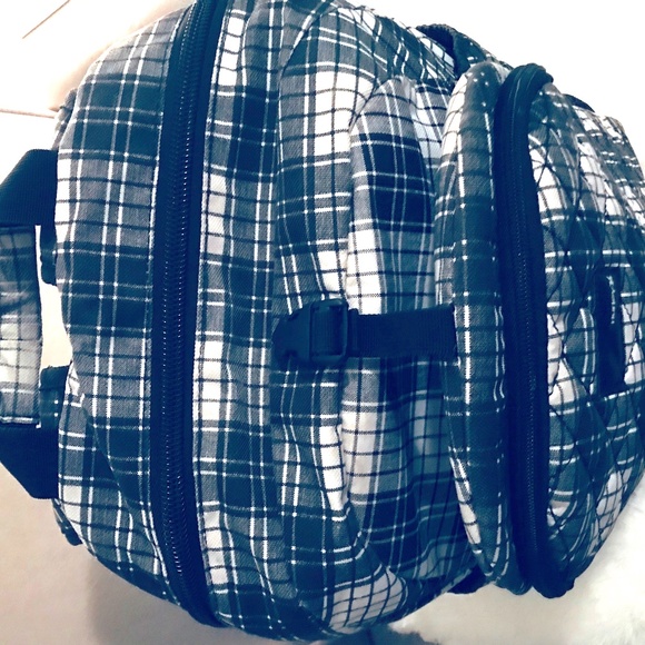 4/$100🌱 Hurley Black White Checkered Knapsack Backpack Kids School Bag Laptop - Picture 2 of 7